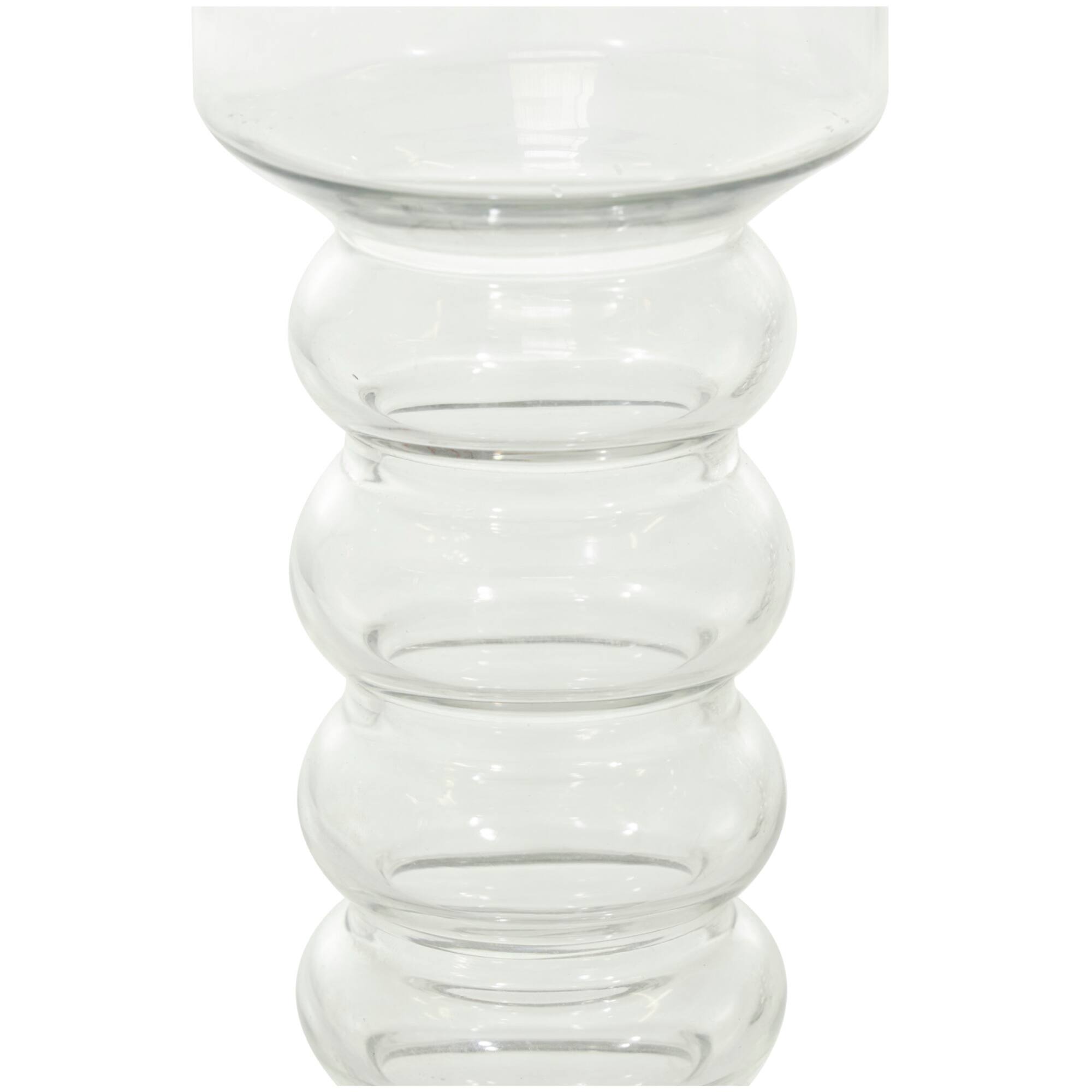Clear Glass Candle Holder Set